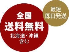全国送料無料 北海道・沖縄含む 最短即日発送